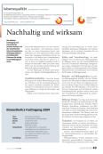 Nachhaltig und wirksam