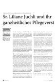 Sr. Liliane Juchli und ihr ganzheitliches Pflegeverständnis
