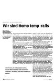 Wir sind Homo temporalis