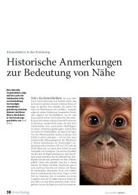 Historische Anmerkungen zur Bedeutung von Nähe