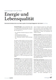 Energie und Lebensqualität
