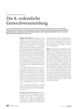 Die 8. ordentliche Generalversammlung