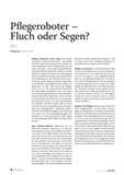 Pflegeroboter – Fluch oder Segen?