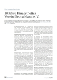 10 Jahre Kinaesthetics Verein Deutschland e. V.