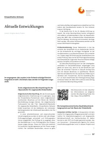 Aktuelle Entwicklungen
