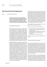 Die Hierarchie der Kompetenzen