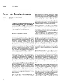 Atmen – eine Ganzkörperbewegung