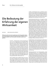 Die Bedeutung der Erfahrung der eigenen Wirksamkeit