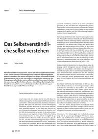 Das Selbstverständliche verstehen