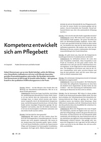 Kompetenz entwickelt sich am Pflegebett