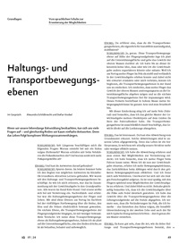 Haltungs- und Transportbewegungsebenen