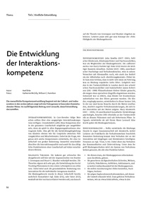 Die Entwicklung der Interaktionskompetenz