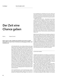 Der Zeit eine Chance geben