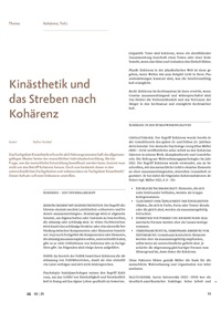 Kinästhetik und das Streben nach Kohärenz