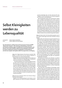 Selbst Kleinigkeiten werden zu Lebensqualität