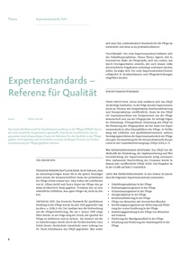Expertenstandards - Referenz für Qualität