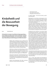 Kinästhetik und die Bewusstheit der Bewegung