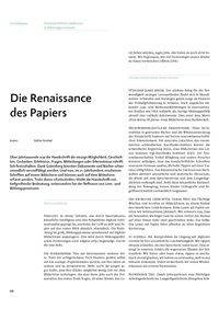 Die Renaissance des Papiers